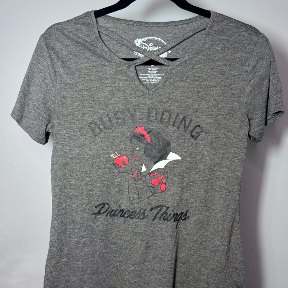 Disney Women's Gray T-Shirt - Busy Doing Princess Things